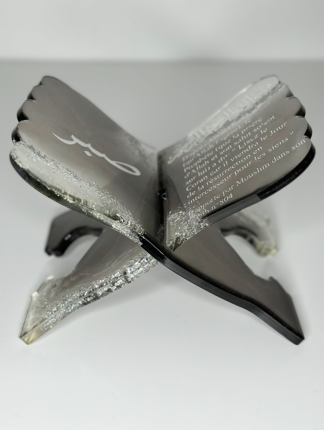 Support de livre Uchiwa Kuro argent